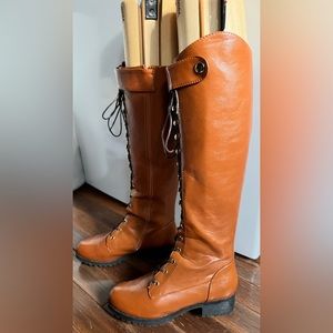 New without tags vegan leather boots.